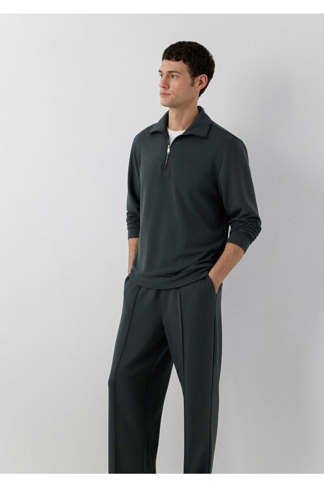 Mavi (Tencel™) Modal Karışımlı Yarı Fermuarlı Erkek Sweatshirt 0S20043-91268