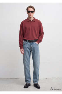 Mavi Uzun Kollu Bordo Erkek Polo Sweat 0620047-70409