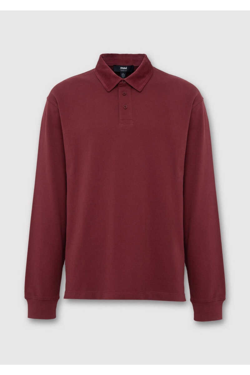 Mavi Uzun Kollu Bordo Erkek Polo Sweat 0620047-70409 - 7