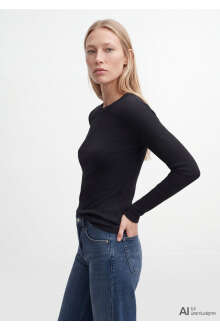 Mavi Uzun Kollu Siyah Basic Kadın Sweat 1612817-900