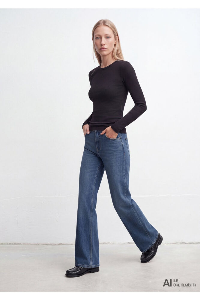 Mavi Uzun Kollu Siyah Basic Kadın Sweat 1612817-900 (1)