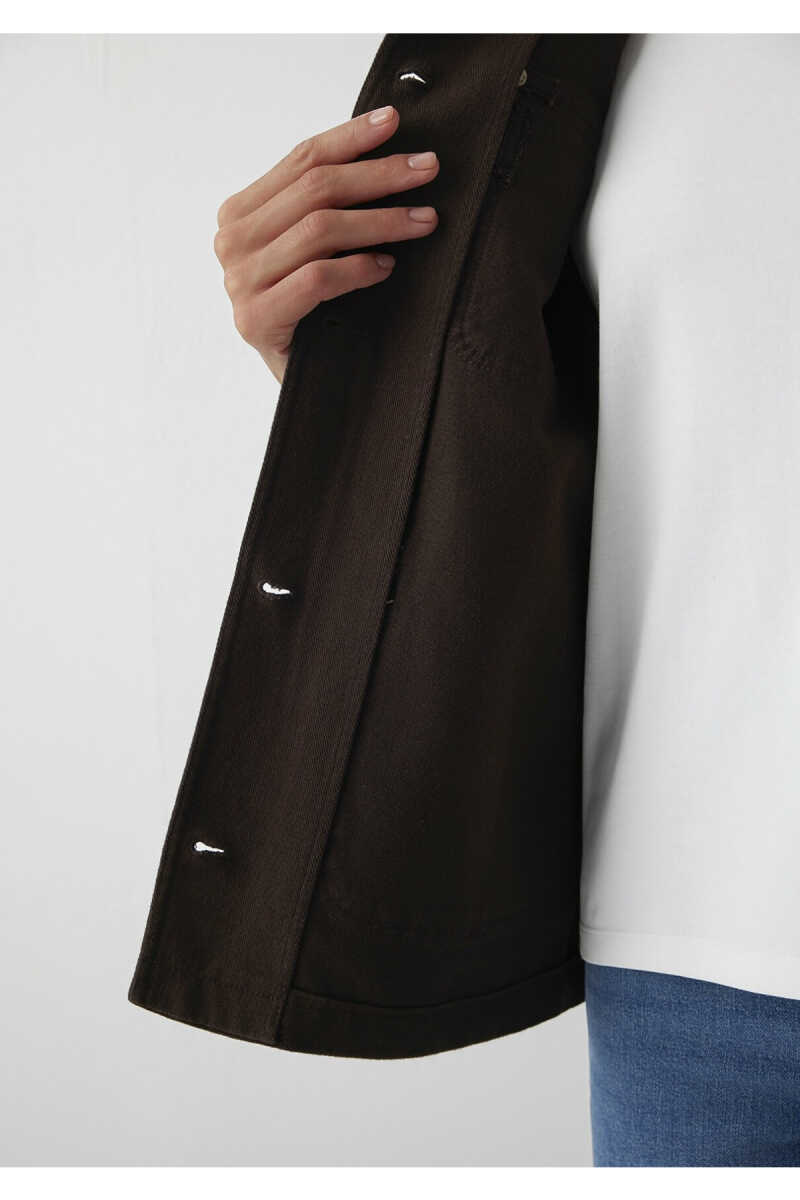 Mavi Yaka Detaylı Kahverengi Loose Fit Kadın Ceket 1110909-89103 - 7