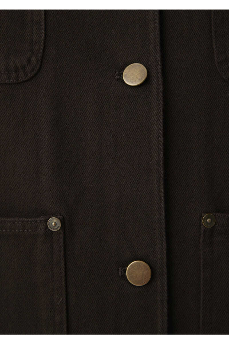 Mavi Yaka Detaylı Kahverengi Loose Fit Kadın Ceket 1110909-89103 - 8