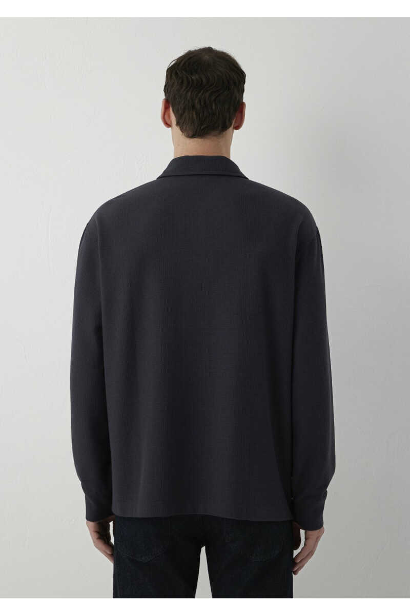 Mavi Yarı Düğmeli Antrasit Erkek Polo Sweat 0620041-88170 - 6
