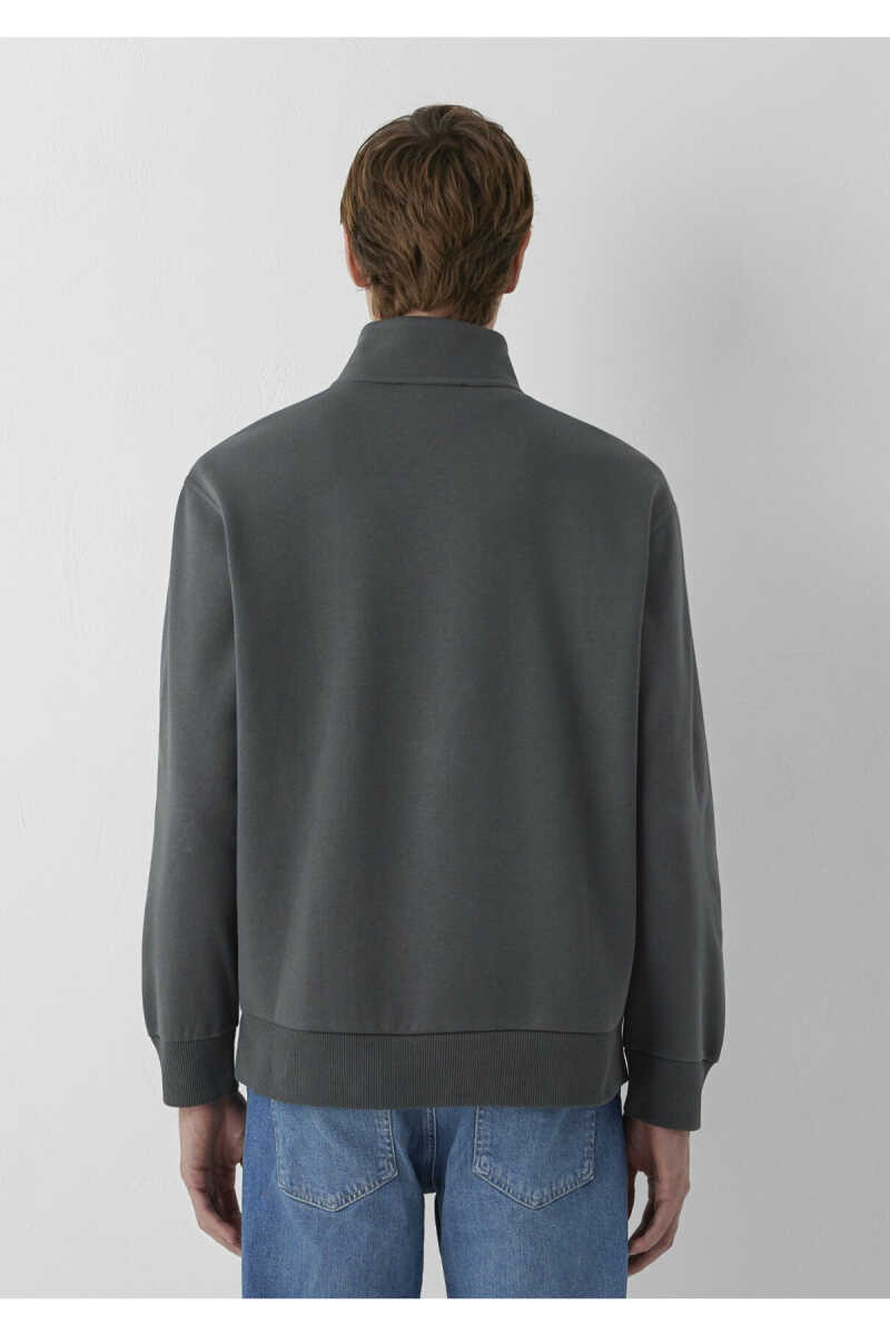 Mavi Yarı Fermuarlı Antrasit Basic Loose Fit Erkek Sweatshirt 0S10278-91268 - 5