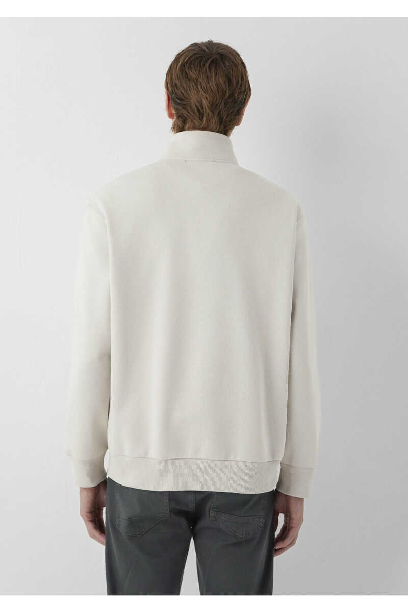 Mavi Yarı Fermuarlı Bej Basic Loose Fit Erkek Sweatshirt 0S10278-70144 - 5
