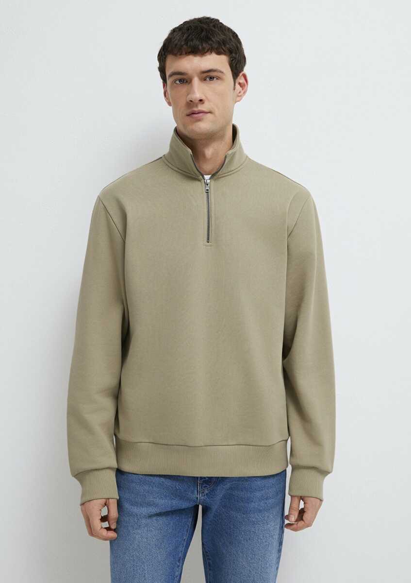 Mavi Yarı Fermuarlı Bordo Basic Loose Fit Erkek Sweatshirt 0S10419-70204 - 3