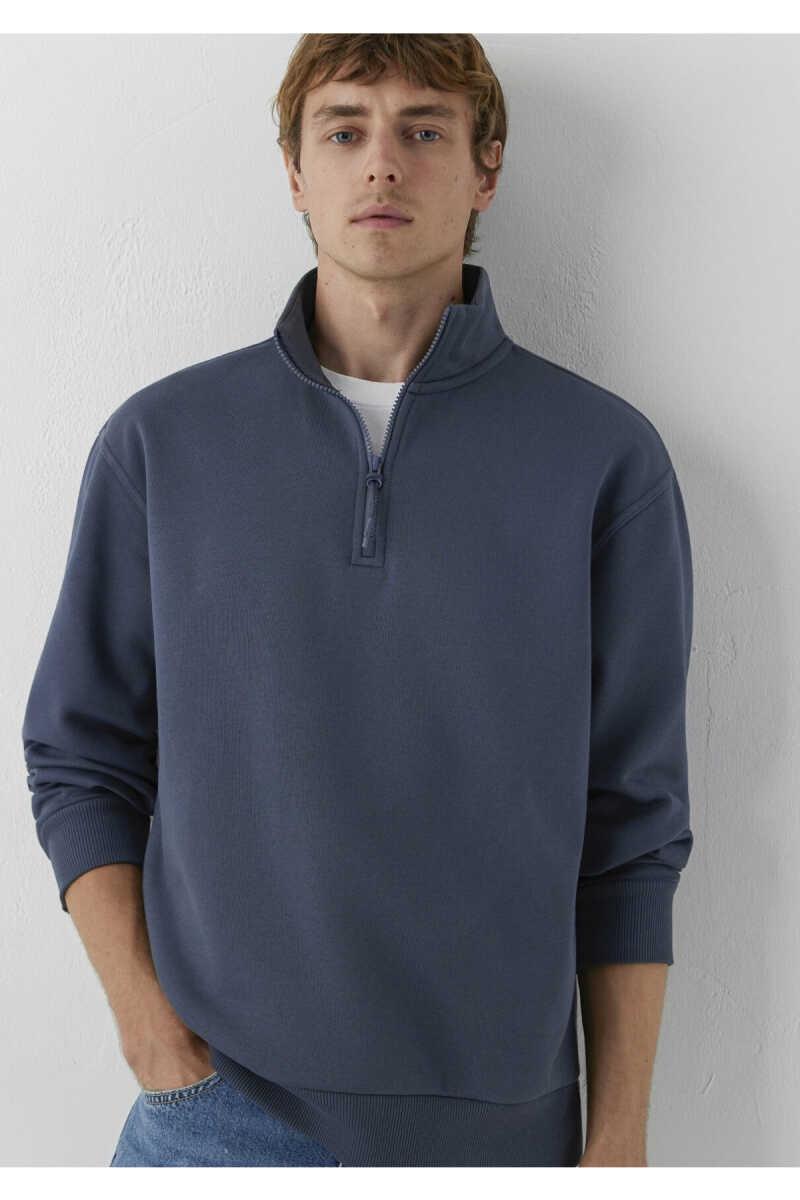 Mavi Yarı Fermuarlı Lacivert Basic Loose Fit Erkek Sweatshirt 0S10278-70759 - 1