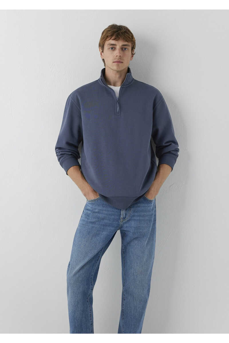 Mavi Yarı Fermuarlı Lacivert Basic Loose Fit Erkek Sweatshirt 0S10278-70759 - 2