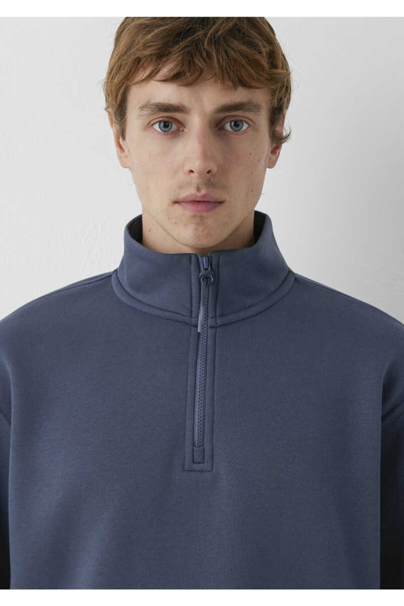 Mavi Yarı Fermuarlı Lacivert Basic Loose Fit Erkek Sweatshirt 0S10278-70759 - 6