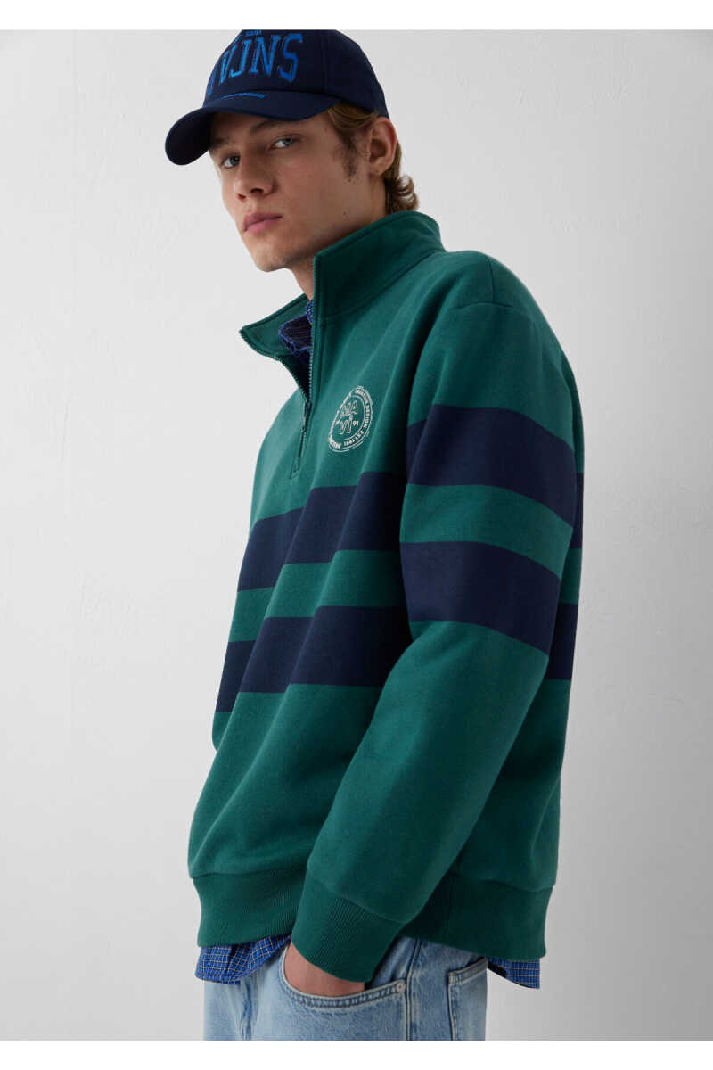 Mavi Yarı Fermuarlı Yeşil Loose Fit Erkek Sweatshirt 0S20110-71932 - 2