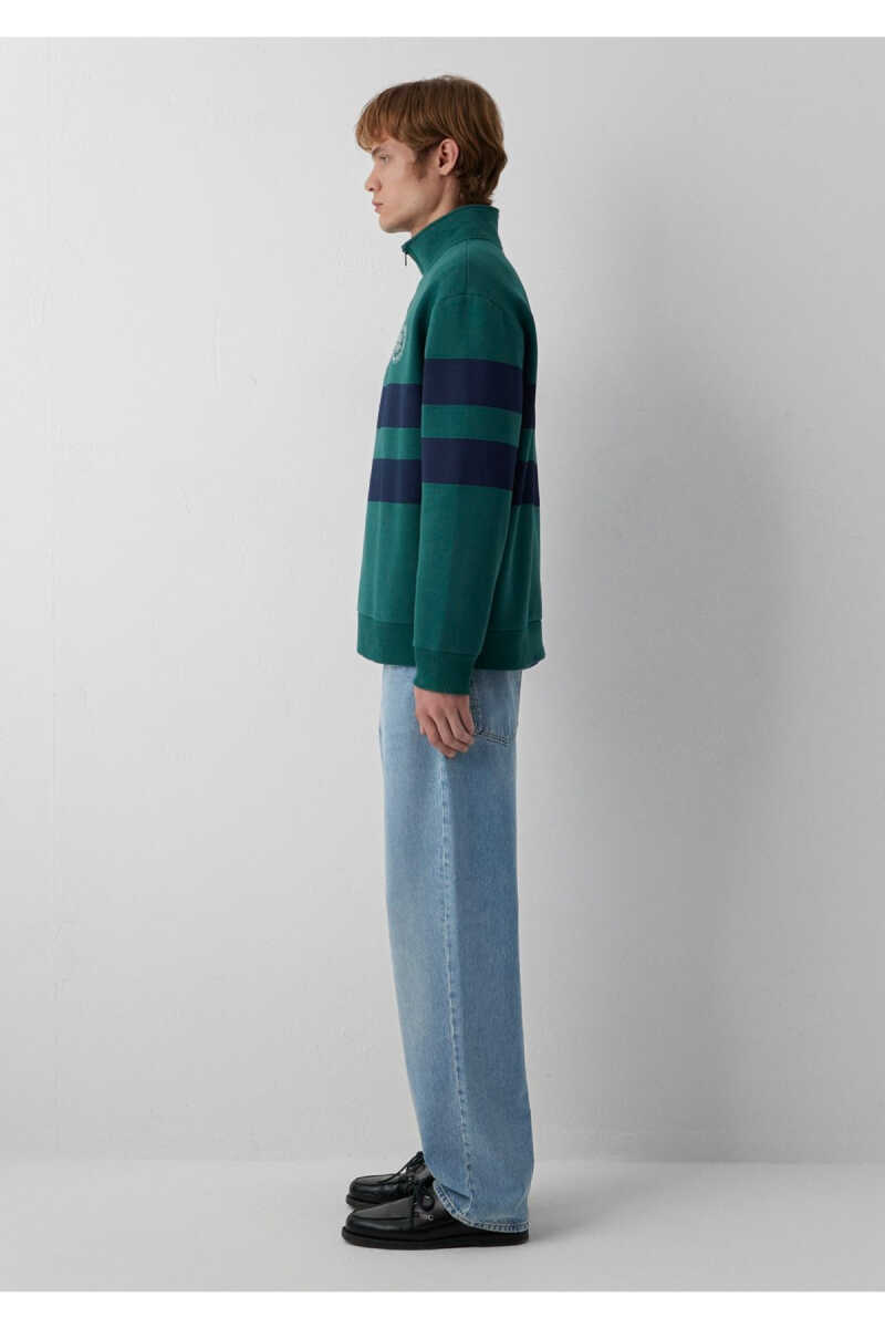 Mavi Yarı Fermuarlı Yeşil Loose Fit Erkek Sweatshirt 0S20110-71932 - 4