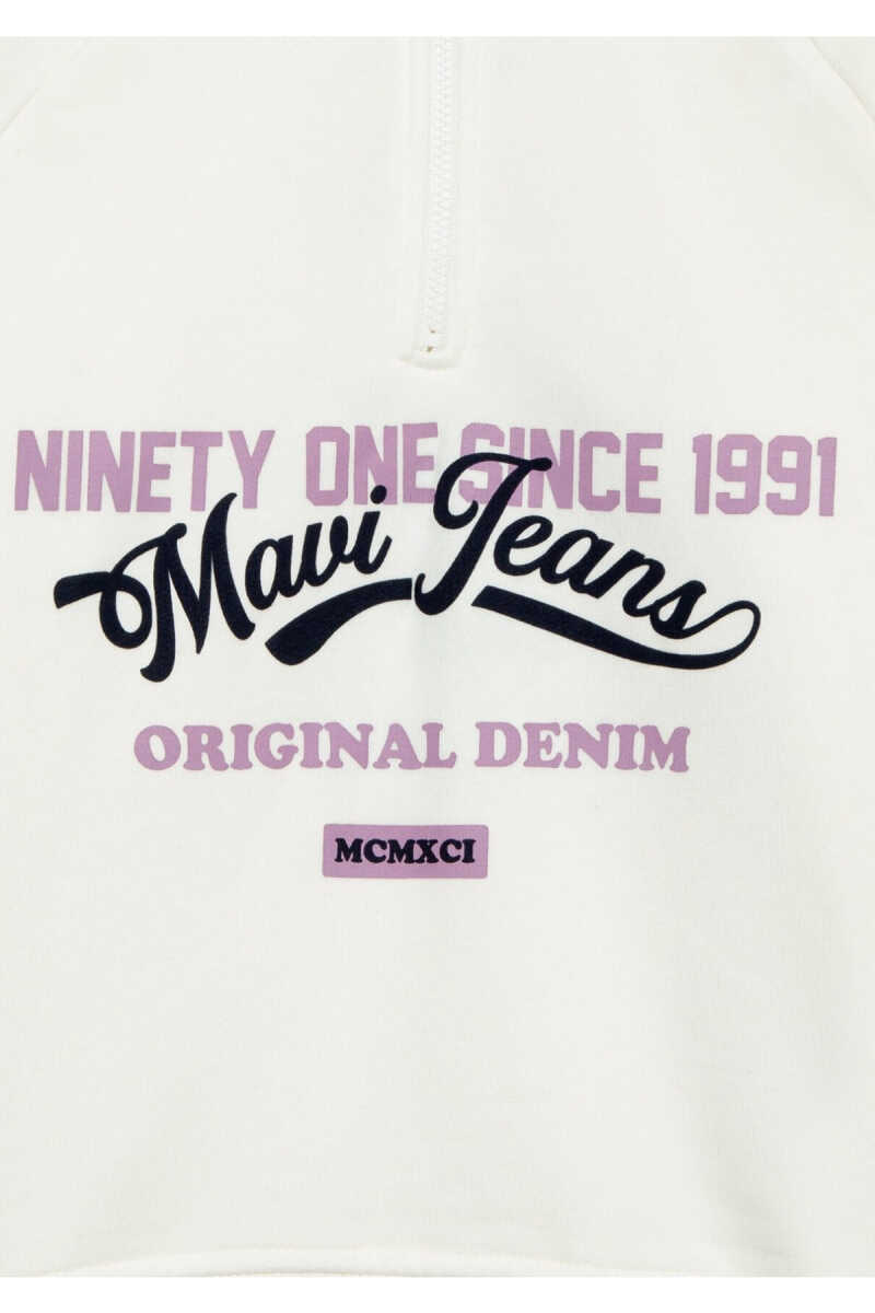 Mavi Yarım Femuarlı Ekru Loose Fit Çocuk Sweatshirt7S10191-70057 - 5