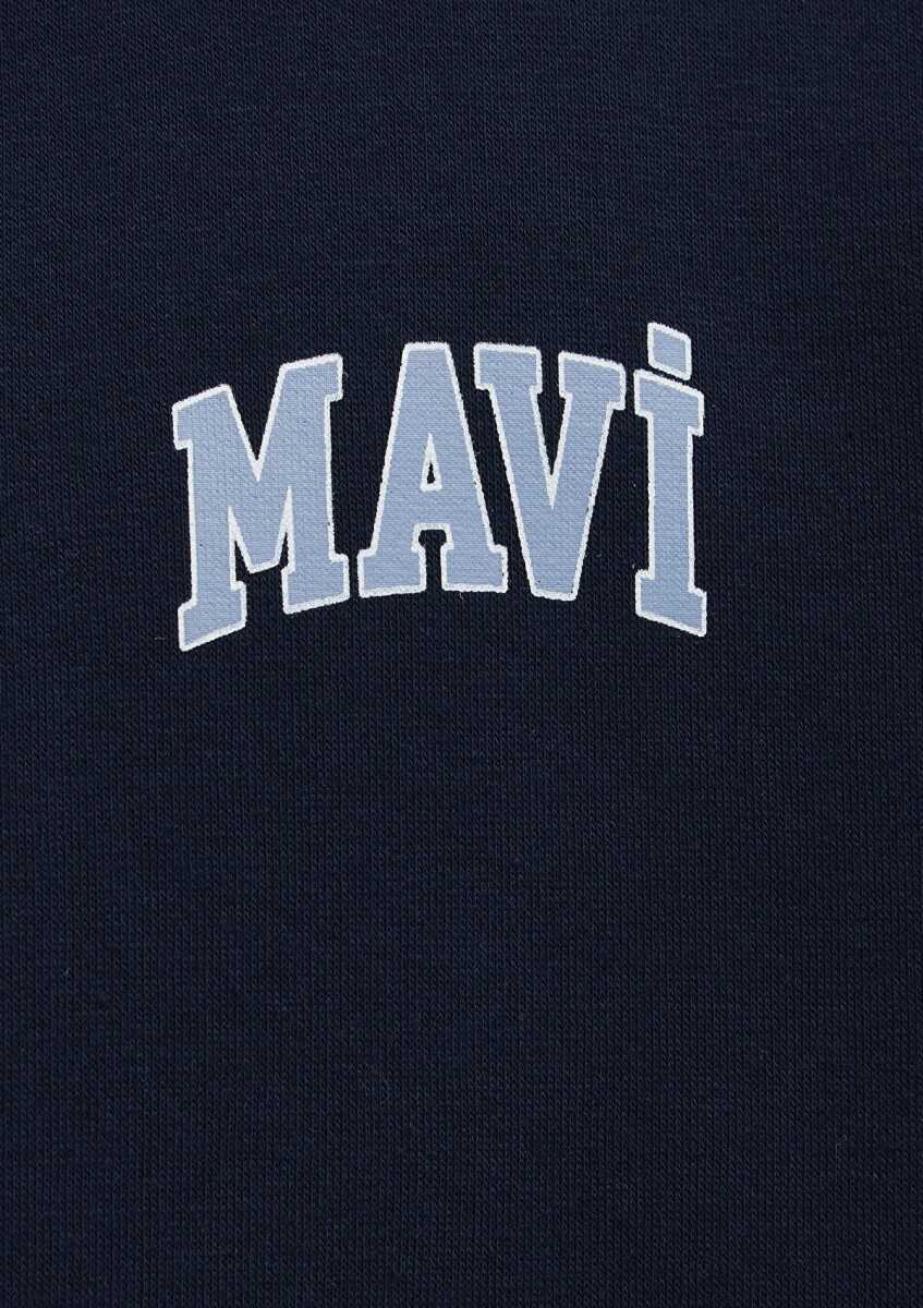 Mavi Yarım Fermuarlı Derin Lacivert Erkek Sweat 0S10208-70497 - 7