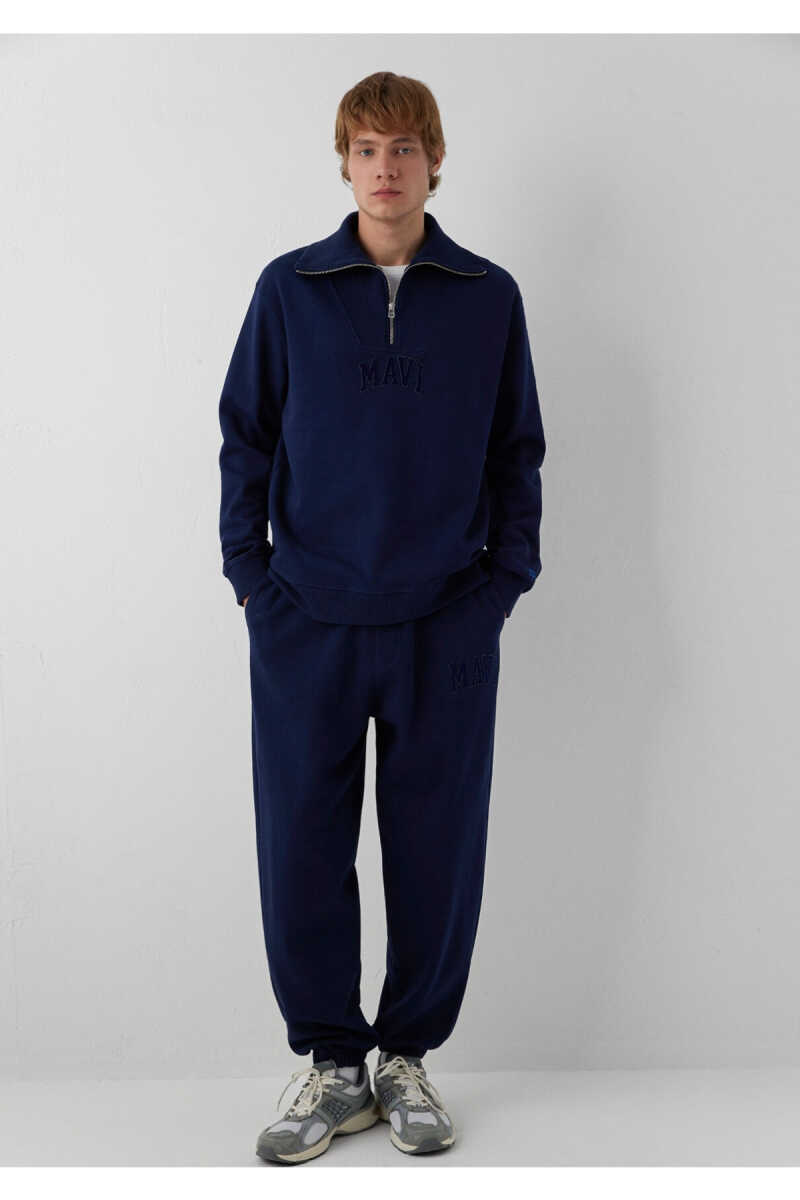 Mavi Yarım Fermuarlı Erkek Sweat 0S20212-84371 - 3