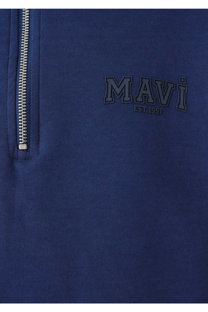 Mavi Yarım Fermuarlı Kadın Sweat 1S10586-70491 - 8
