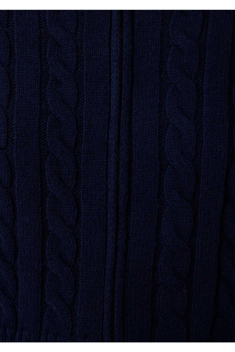 Mavi Yün Karışımlı Kapüşonlu Crop Lacivert Regular Fit Kadın Hırka 1710999-70492 - 8