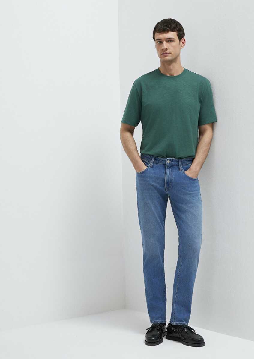 Mılan Milan Classic Denim Indigo Mavisi Tarapet Erkek Jean Pantolon 00810A1722 - 1