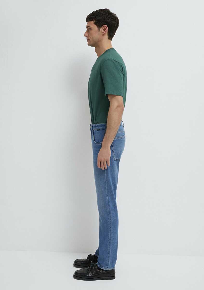 Mılan Milan Classic Denim Indigo Mavisi Tarapet Erkek Jean Pantolon 00810A1722 - 4