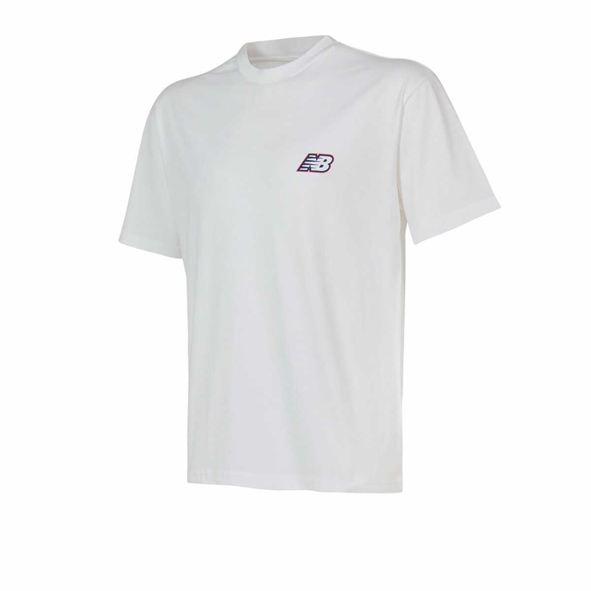 New Balance Lifestyle Erkek Tshirt MNT1647-WT - 1