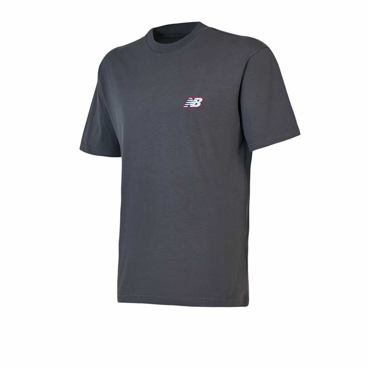 New Balance Lifesyle Erkek Tişört MNT1647-GRY - 1