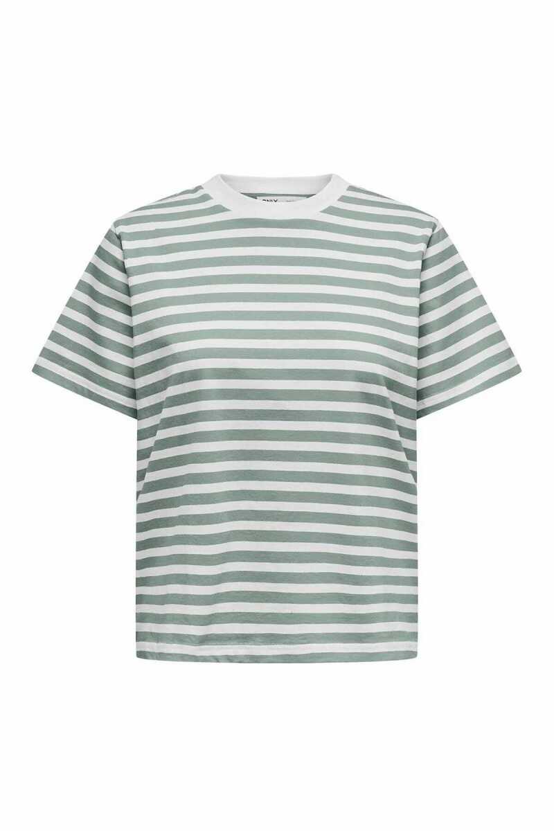 Only Lıvvına Çizgili Regular Fit Kadın Tişört 15272227 - 3