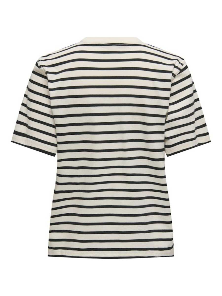 Only Lıvvına Çizgili Regular Fit Kadın Tişört 15272227 - 4