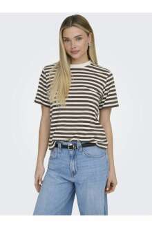 Only Lıvvına Çizgili Regular Fit Kadın Tişört 15272227