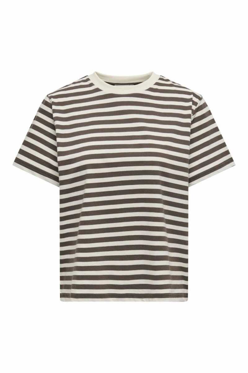 Only Lıvvına Çizgili Regular Fit Kadın Tişört 15272227 - 4