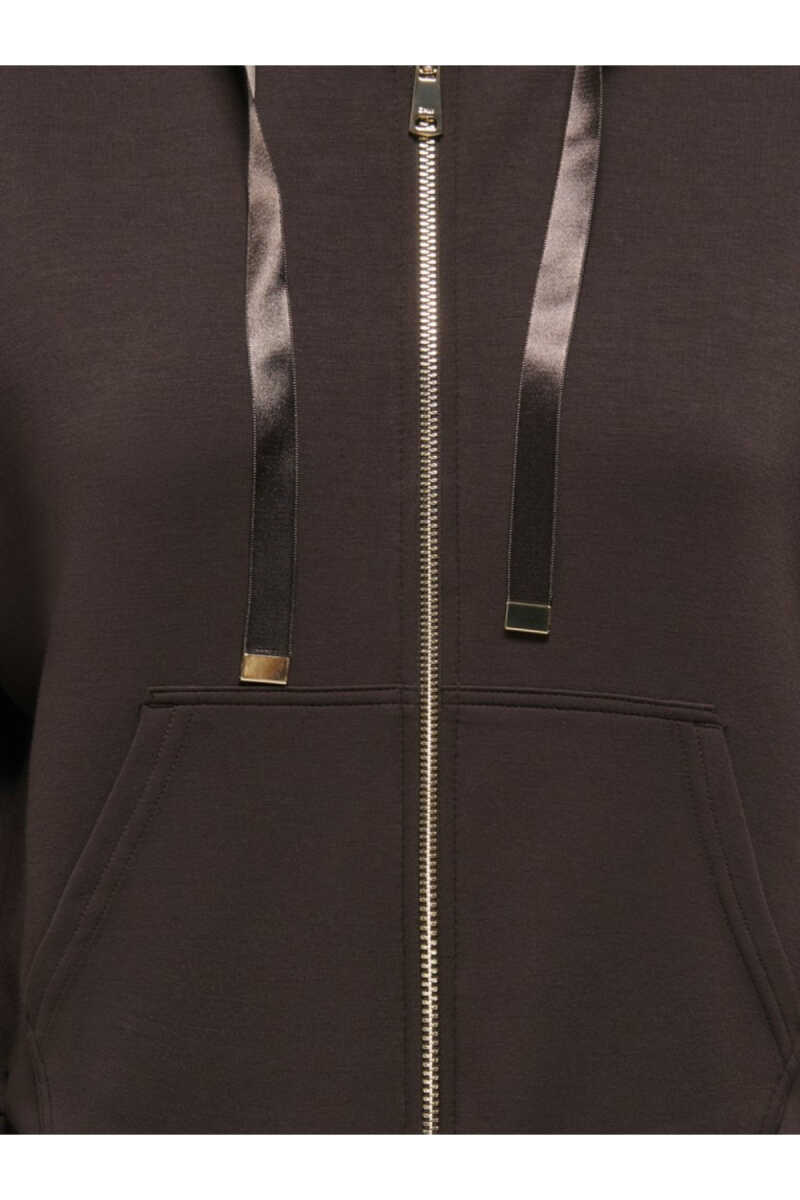 Only Myra Fermuarlı Kapüşonlu Kadın Sweat 15380272 - 3