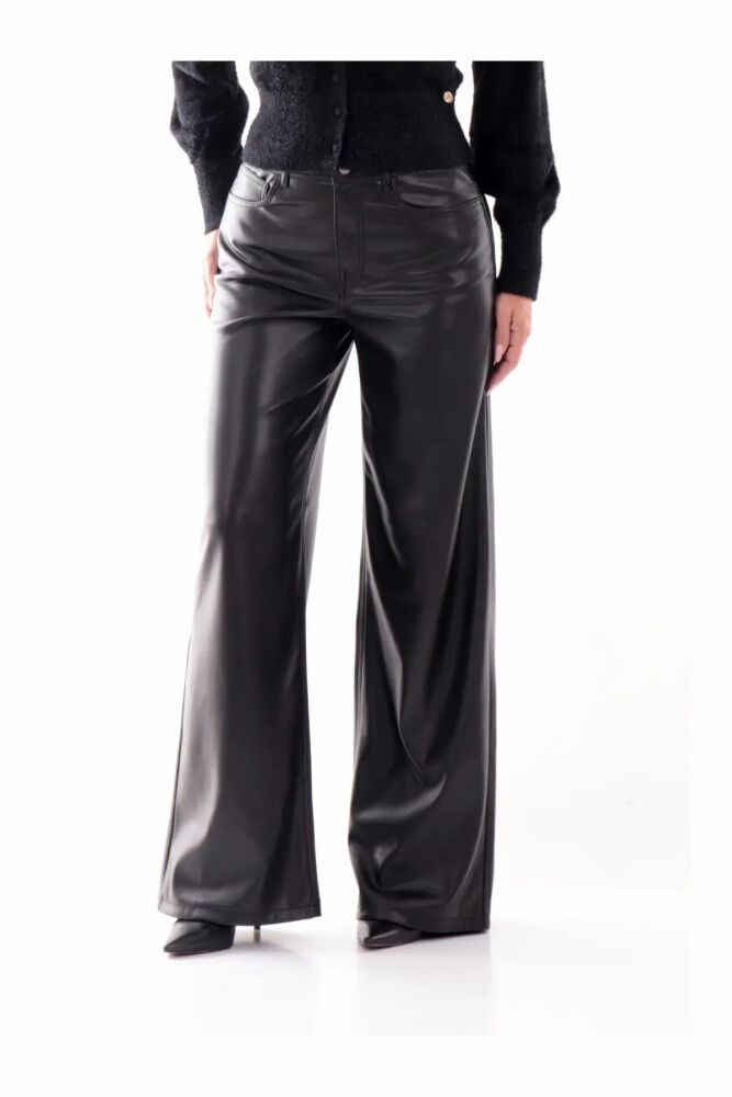 Only Smmooth Suni Deri Wide Leg Kadın Pantolon 15376854