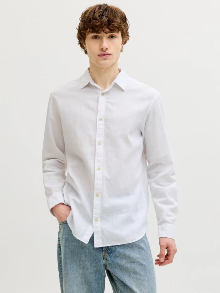 Jack Jones Summer Lınen Blent Regular Fit Erkek Gömlek 12289174 (1)
