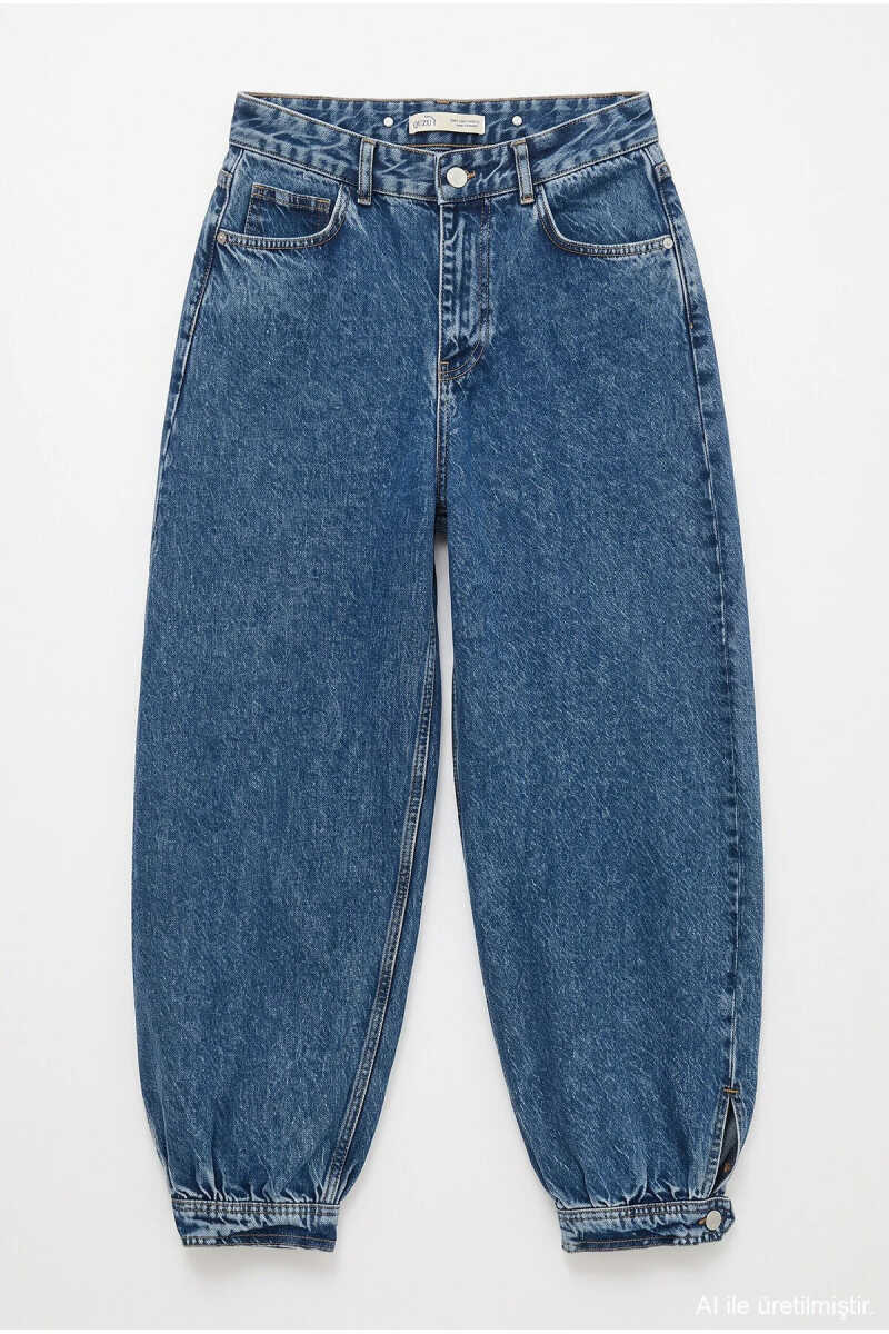 Quzu Balon Form Kadın Jean Pantolon - 3