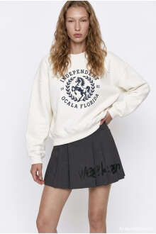 Quzu Baskı Detaylı Kadın Sweatshirt 