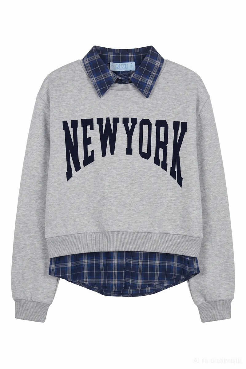 Quzu Baskı Detaylı Kadın Sweatshirt (1)