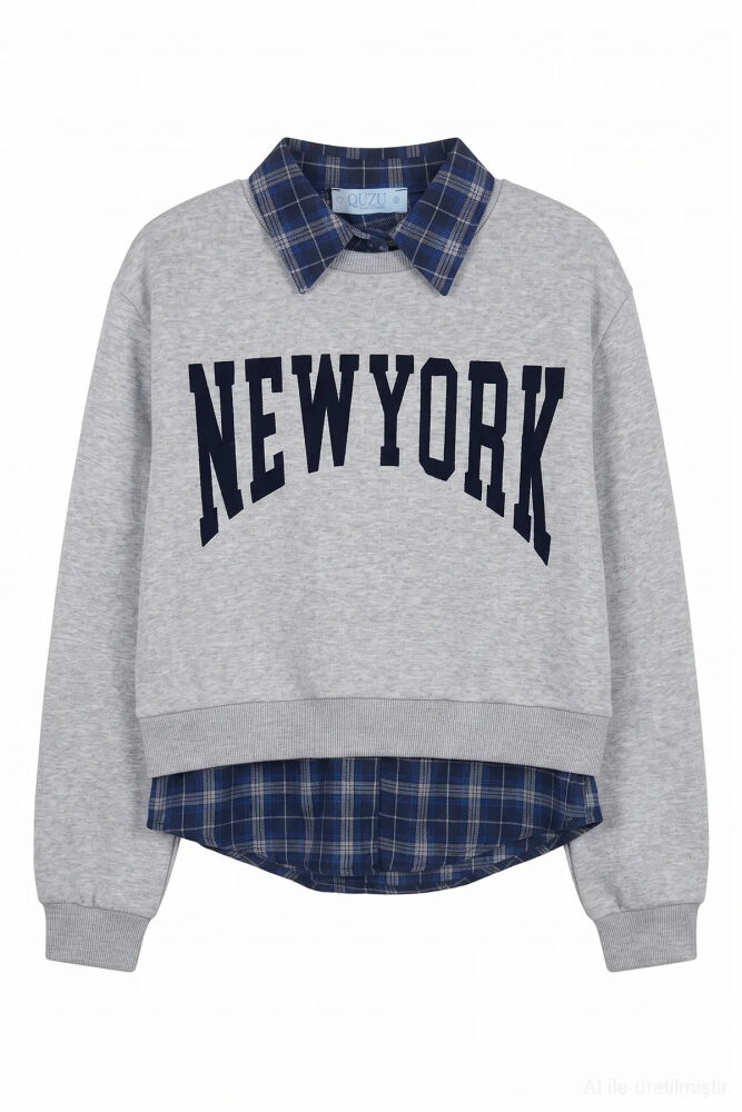 Quzu Baskı Detaylı Kadın Sweatshirt (1)