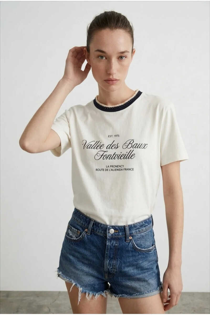 Quzu Baskı Detaylı Kadın T-shirt - 1