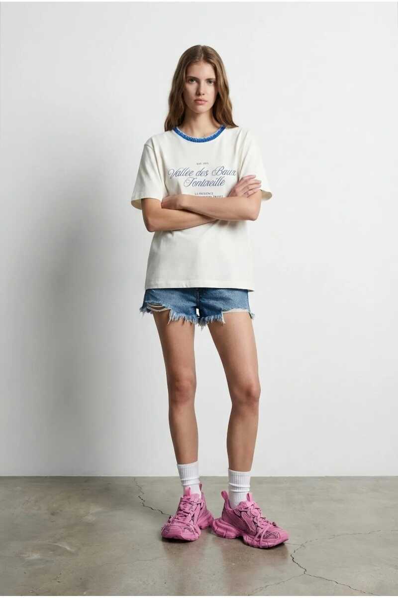 Quzu Baskı Detaylı Kadın T-shirt - 1