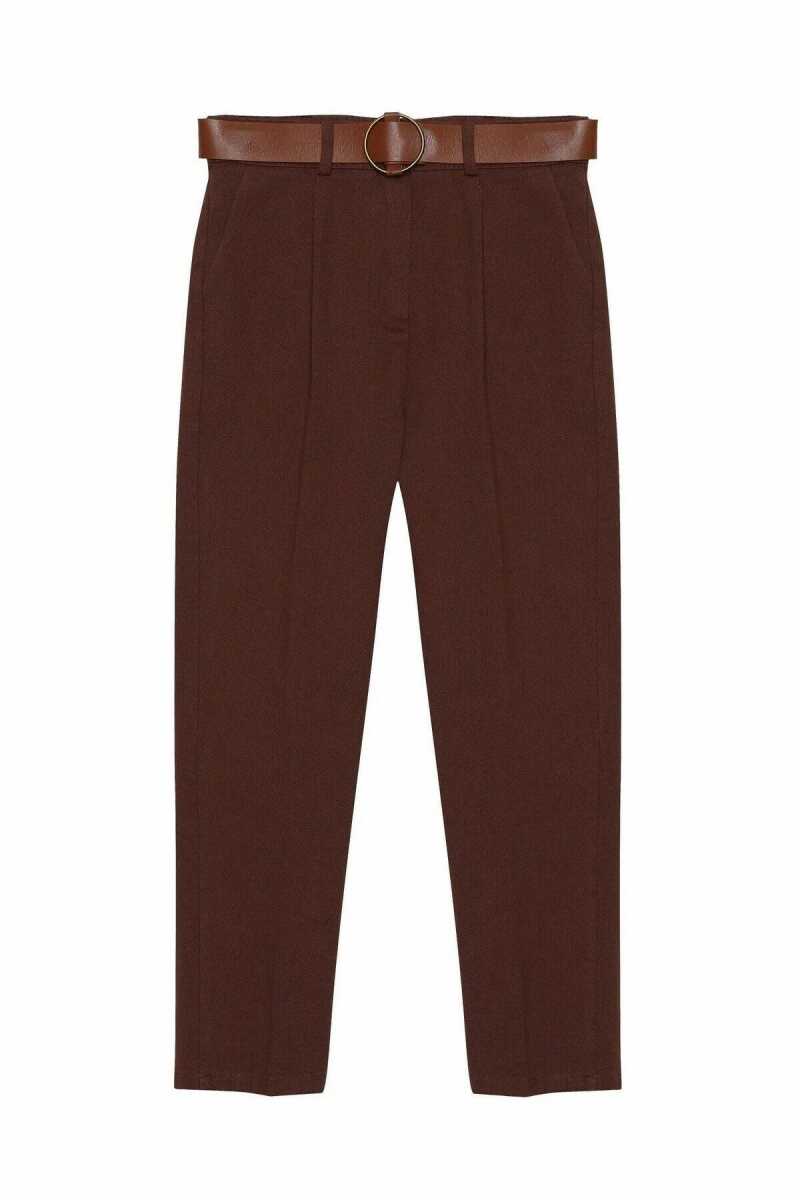 Quzu Beli Kemerli Kadın Pantolon - 1