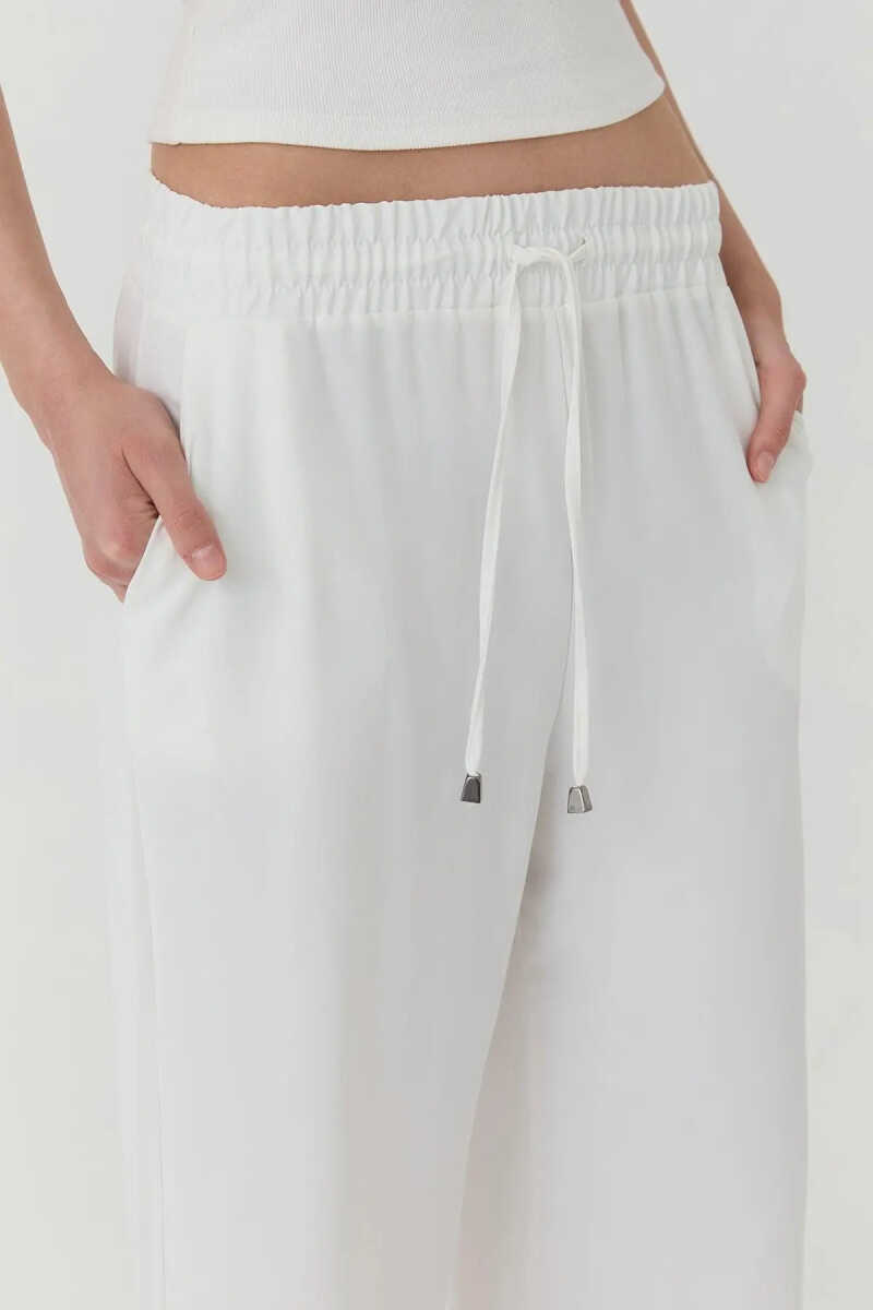 Quzu Beli Lastikli Bol Paça Kadın Pantolon - 4