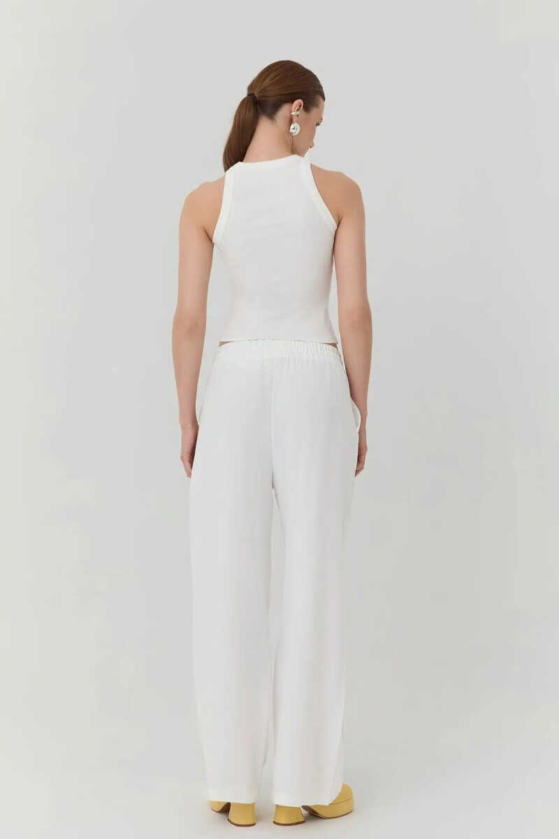 Quzu Beli Lastikli Bol Paça Kadın Pantolon - 5