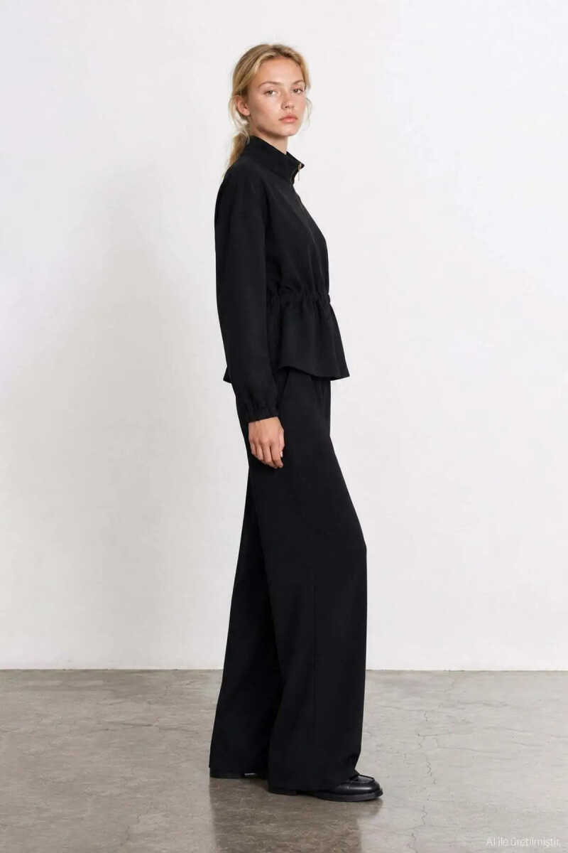 Quzu Beli Lastikli Kadın Pantolon - 2