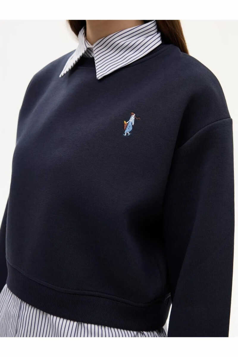Quzu Çizgili Detaylı Kadın Sweatshirt - 3