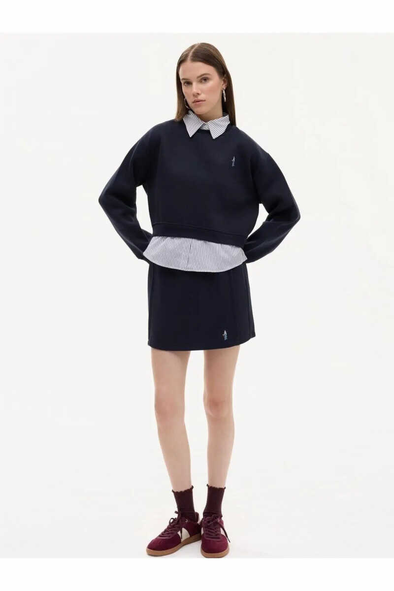 Quzu Çizgili Detaylı Kadın Sweatshirt - 4