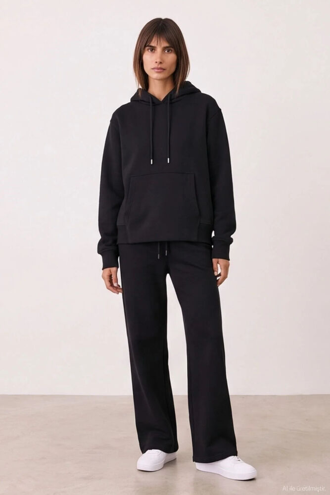 Quzu Kapüşon Detaylı Kadın Sweatshirt