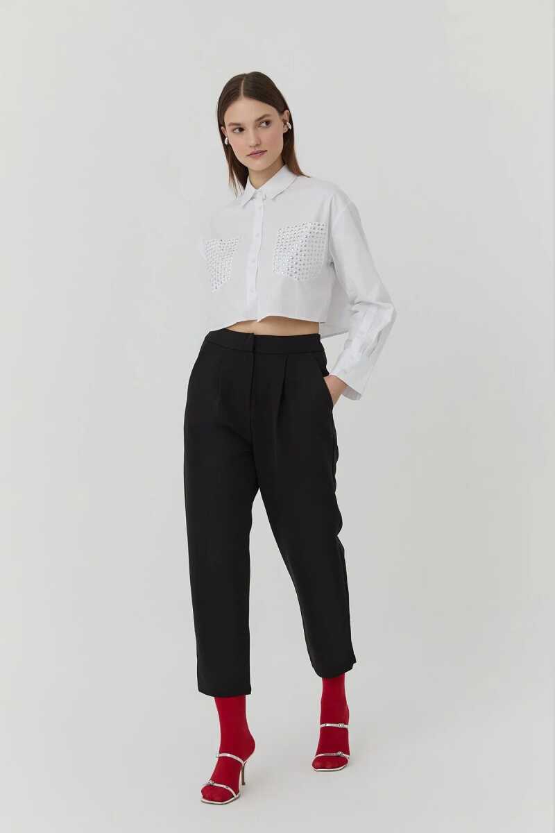 Quzu Beli Lastikli Kadın Pantolon - 5
