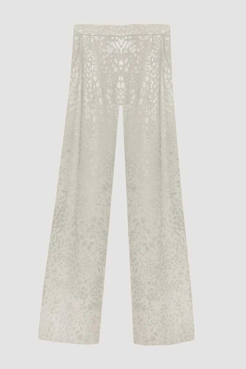 Quzu Leopar Desenli Kadın Pantolon - 1