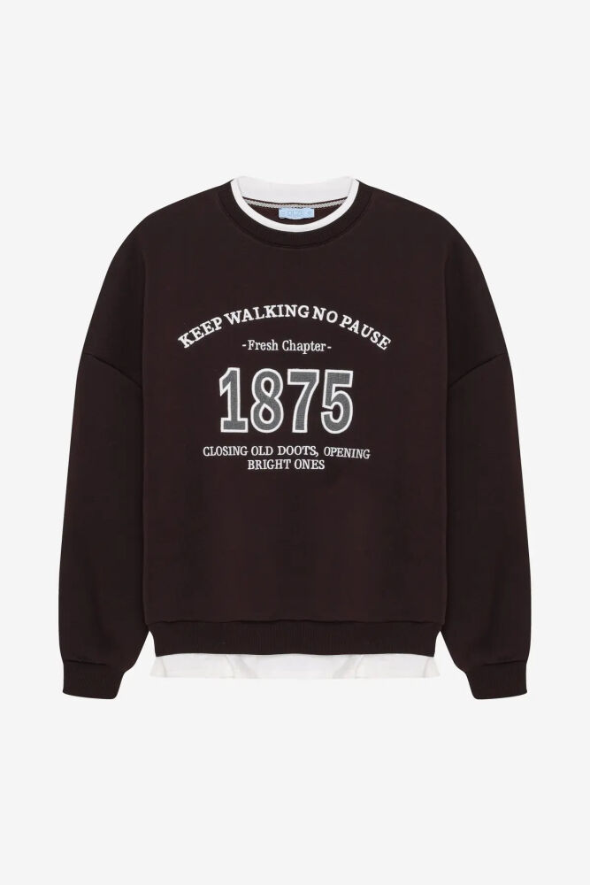 Quzu Nakış Detaylı Kadın Sweatshirt