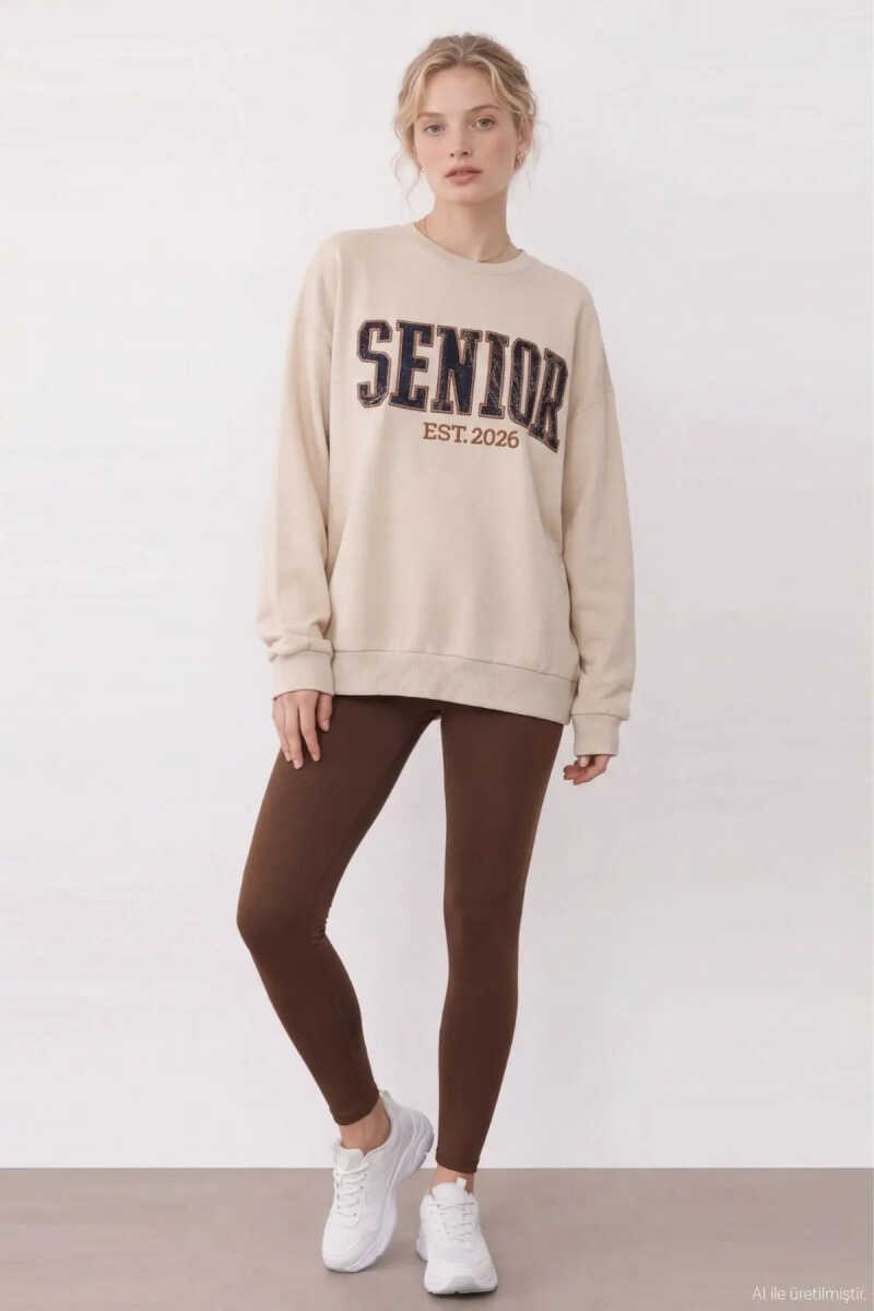 Quzu Nakış Detaylı Kadın Sweatshirt