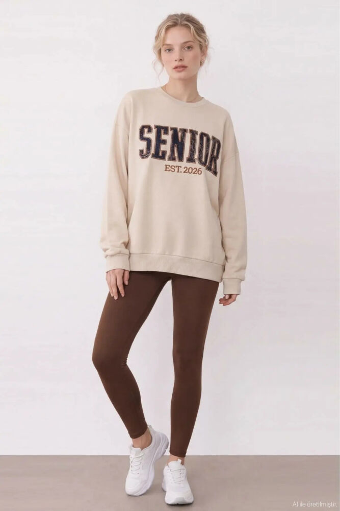 Quzu Nakış Detaylı Kadın Sweatshirt